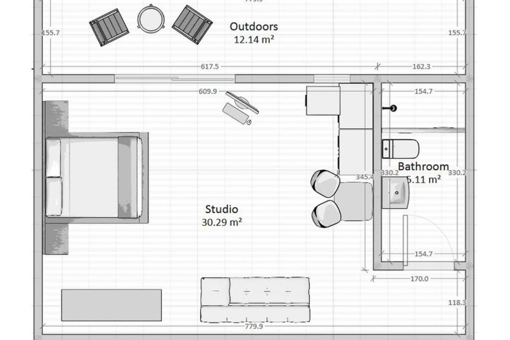Cozy Studio Near The Beach 1Stfloor Nea Iraklitsa المظهر الخارجي الصورة